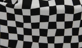 Masque noir et blanc - drapeau course d'auto